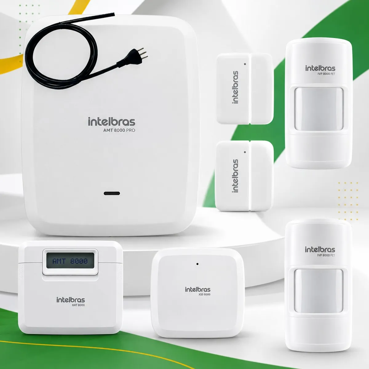 Alarme Intelbras Amt 8000 Pro Wi-fi Sem Fio Kit Com 8 Peças — foto 1 de 4