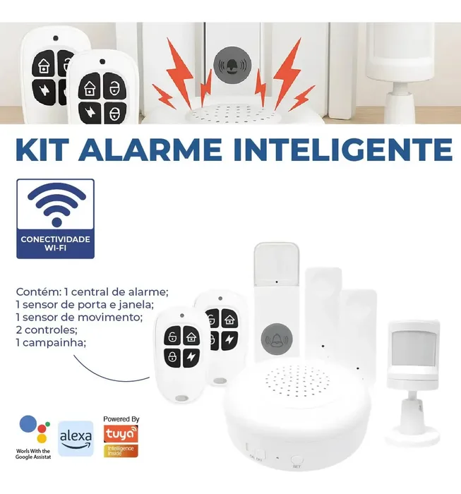 Kit Alarme Residencial Inteligente Gmart Branco — foto 2 de 5