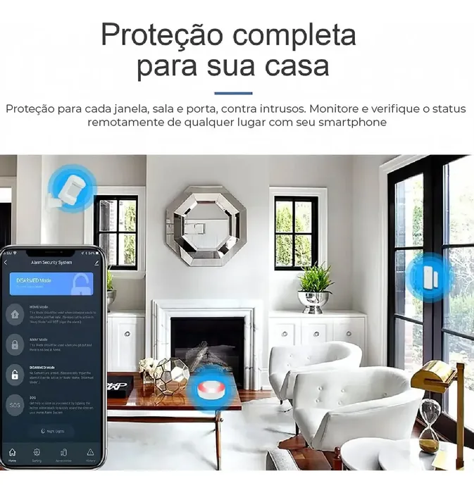 Kit Alarme Residencial Inteligente Gmart Branco — foto 3 de 5