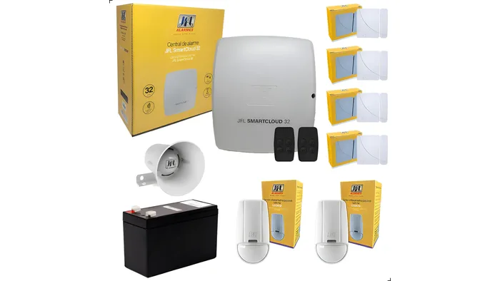 Central Alarme Smartcloud 32 + Bateria + Sensores + Sirene — foto 1 de 2