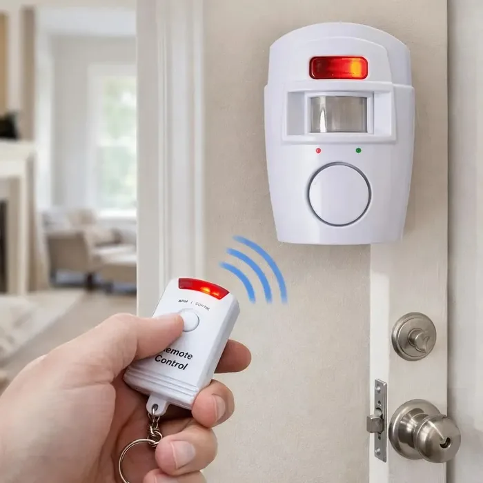 Alarme Mini sem Fio com Sensor de Presença e 2 Controles Remotos — foto 1 de 4