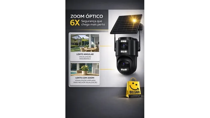Câmera de Segurança Solar 4G/5G Ip Camera TQ13 8MP 4K com Visão Noturna e Áudio Bidirecional — foto 2 de 4