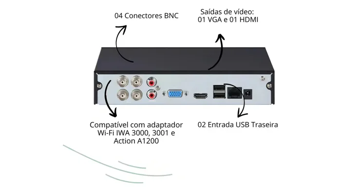 DVR Intelbras 4 canais MHDX 1004-C — foto 3 de 4