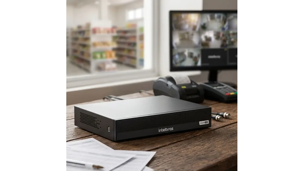DVR Intelbras 8 canais MHDX 1208-C em ângulo — foto 2 de 4