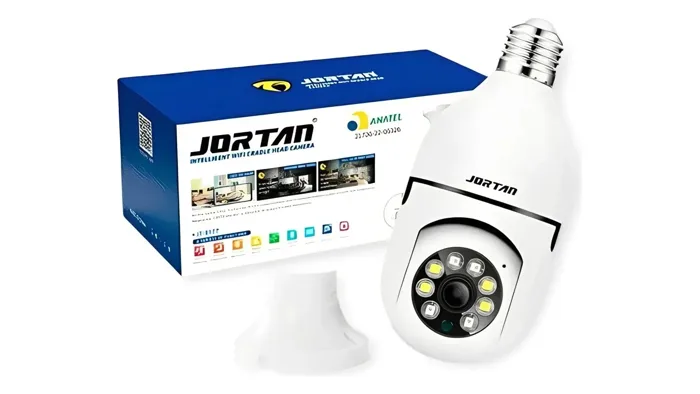 Câmera Jortan Lâmpada JT-8177 Wi-Fi 360° Full HD — foto 1 de 3
