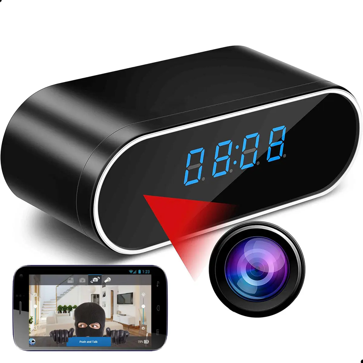 Câmera Espiã Relógio Mike Shop 32GB Wi-Fi Full HD 1080p — foto 2 de 3