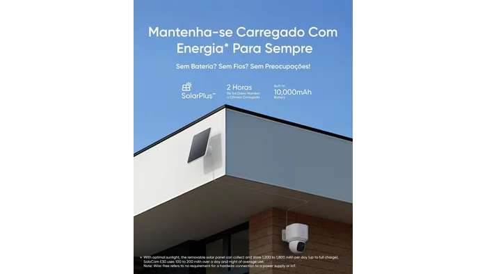 Câmera de Segurança Anker eufy E30 2K Externa Solar WiFi Sem Fio 360° Visão Noturna Colorida Rastreamento IA IP65 — foto 4 de 4