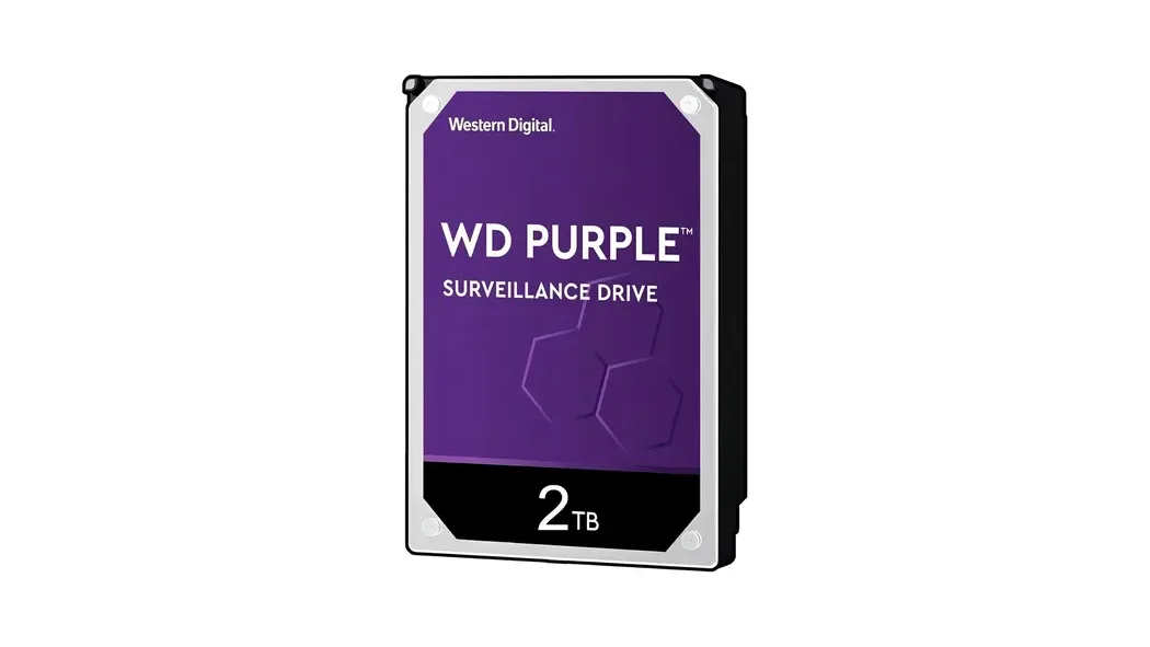 HD WD Purple de 2 TB em ângulo — foto 2 de 3