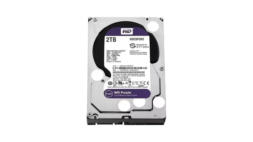 HD WD Purple de 2 TB de lado — foto 3 de 3
