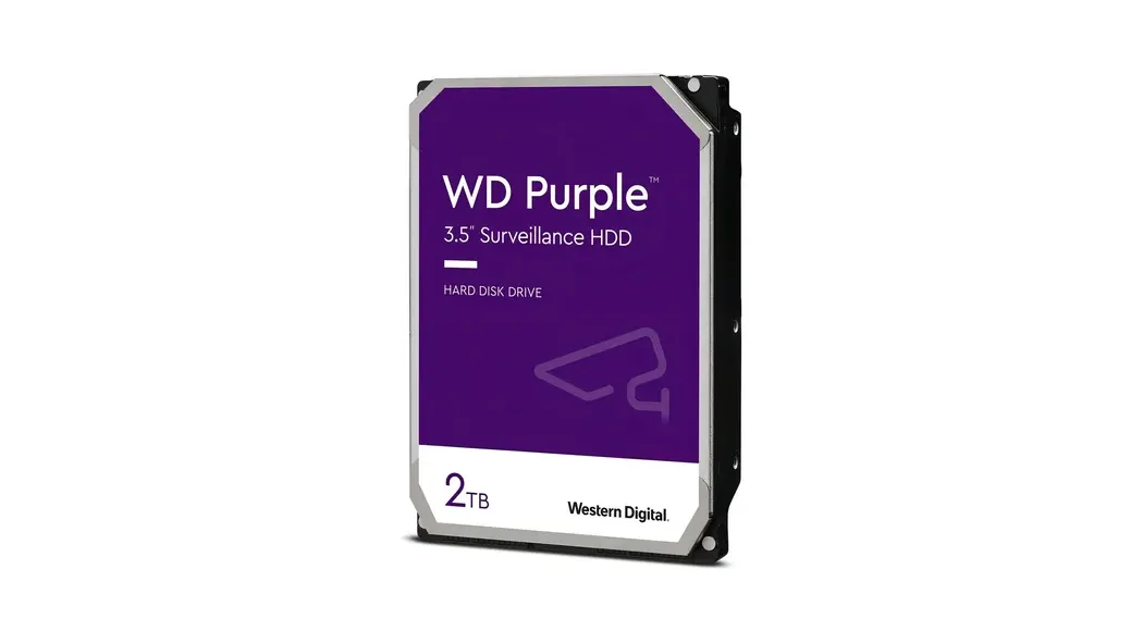 HD WD Purple de 2 TB visto de frente — foto 1 de 3