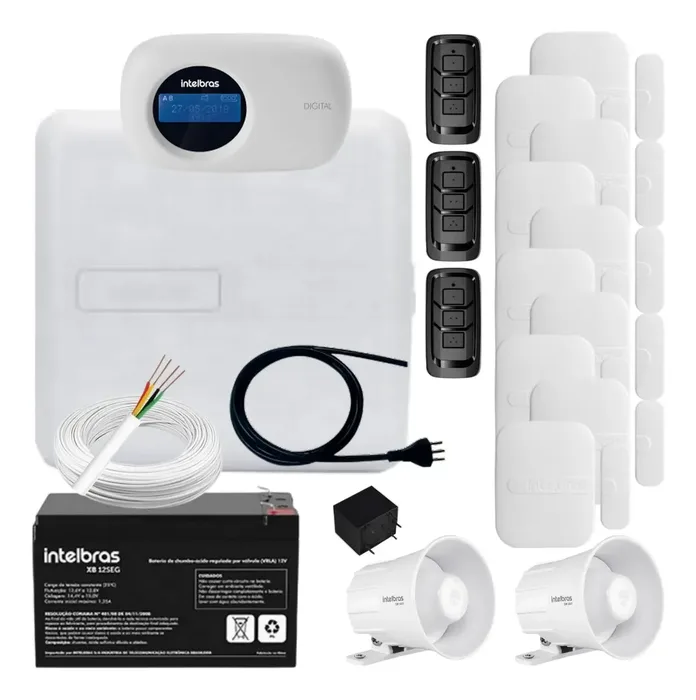 Kit Alarme Intelbras AMT 2018 E Smart Net App 10 Sensores Sem Fio — foto 1 de 5