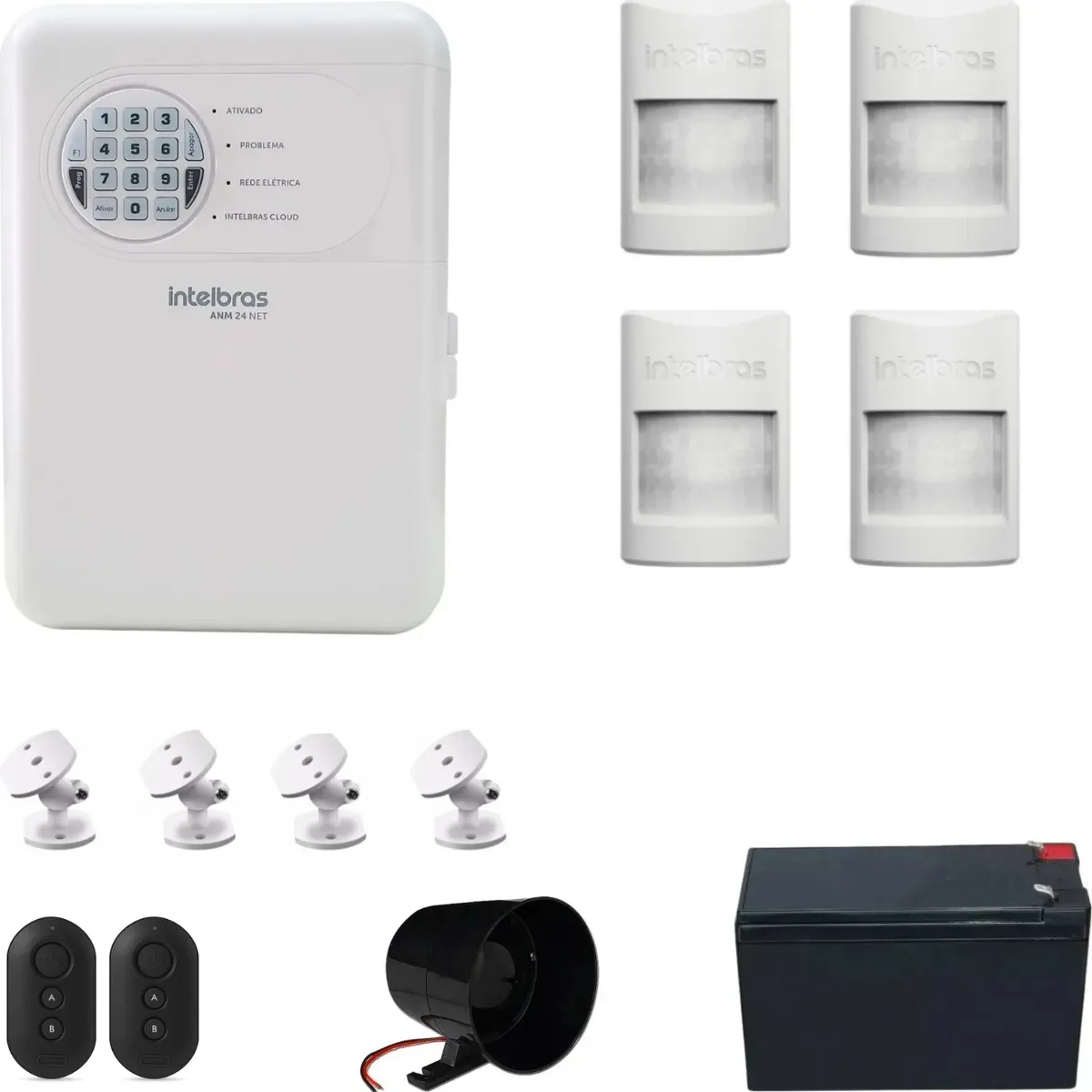 Kit Alarme Residencial Intelbras ANM 24 Net 4 Sensores Pet — foto 1 de 5