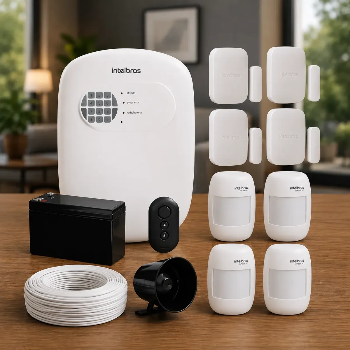 Kit Alarme Residencial e Comercial Intelbras ANM 24 Net com 8 Sensores — foto 1 de 5