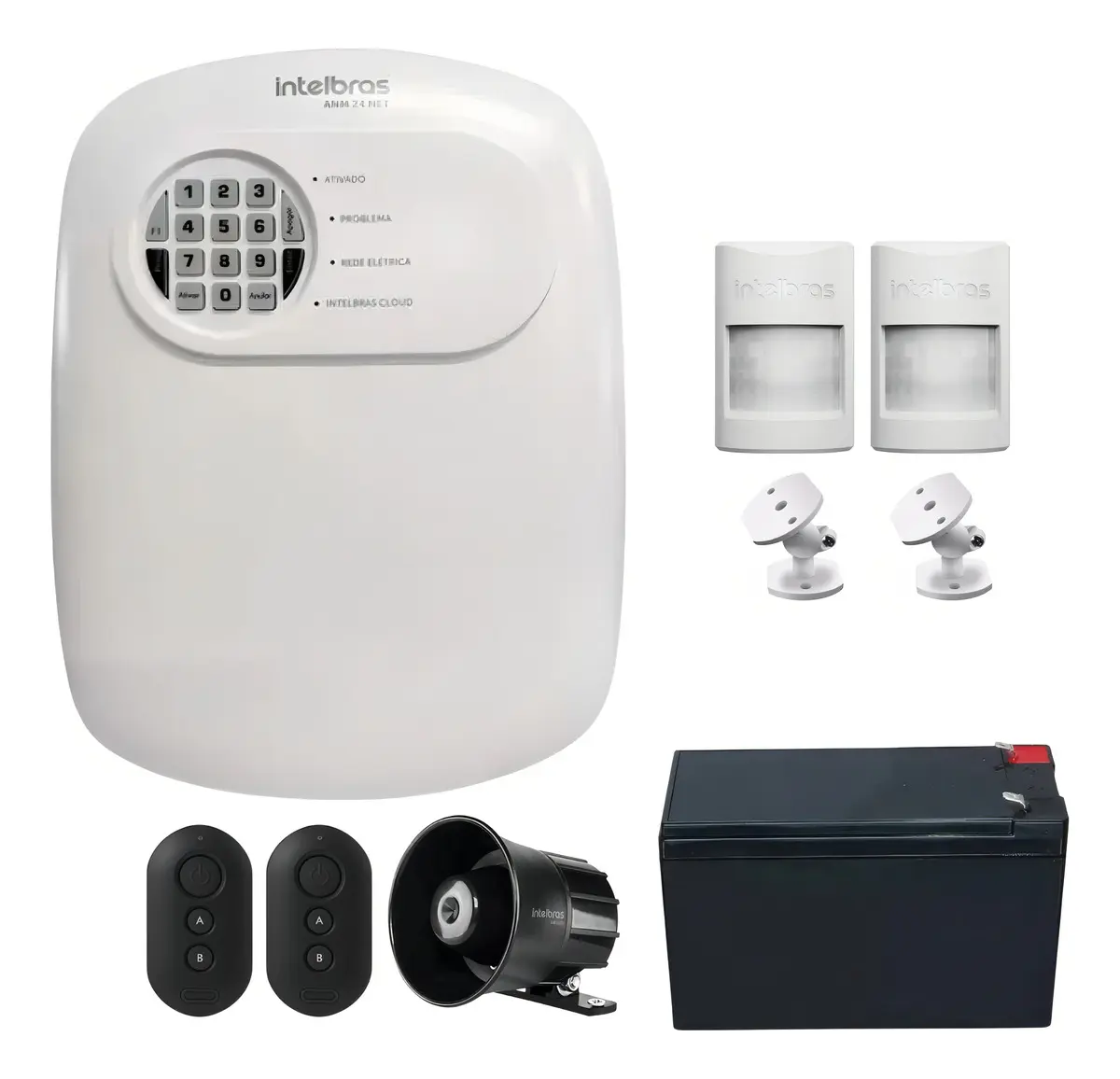 Kit Alarme Intelbras ANM 24 com 2 Sensores de Presença IVP 1000 Pet — foto 1 de 4
