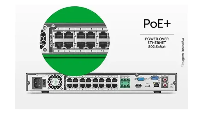 Gravador de Vídeo NVR 16 Canais PoE+ 4K NVD 3316 P Intelbras — foto 2 de 4