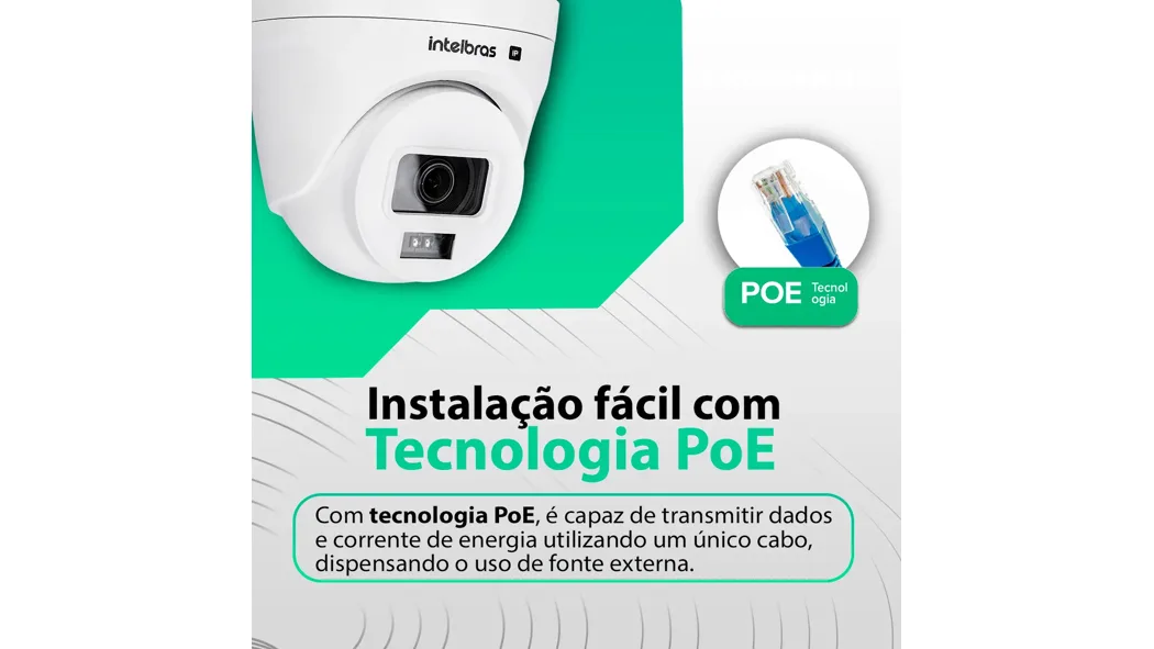 Câmera Intelbras Externa VIPC 1230D G2 Dome PoE Full HD IP67 — foto 3 de 5