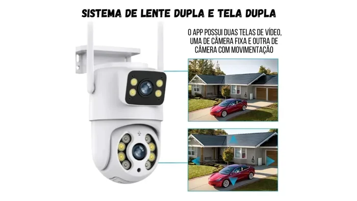 Câmera Jortan Externa Lente Dupla 6MP Wi-Fi App Yoosee — foto 3 de 5