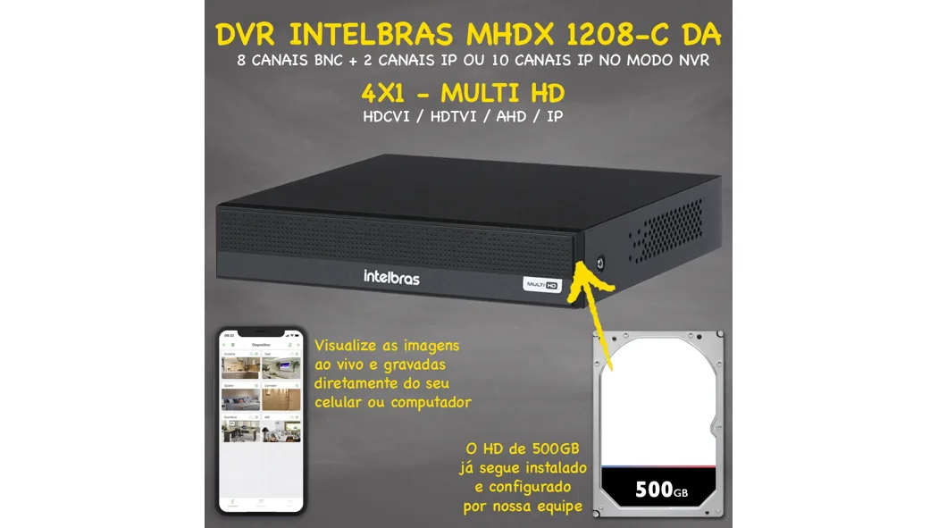 Kit Intelbras CFTV 6 câmeras — foto 2 de 6