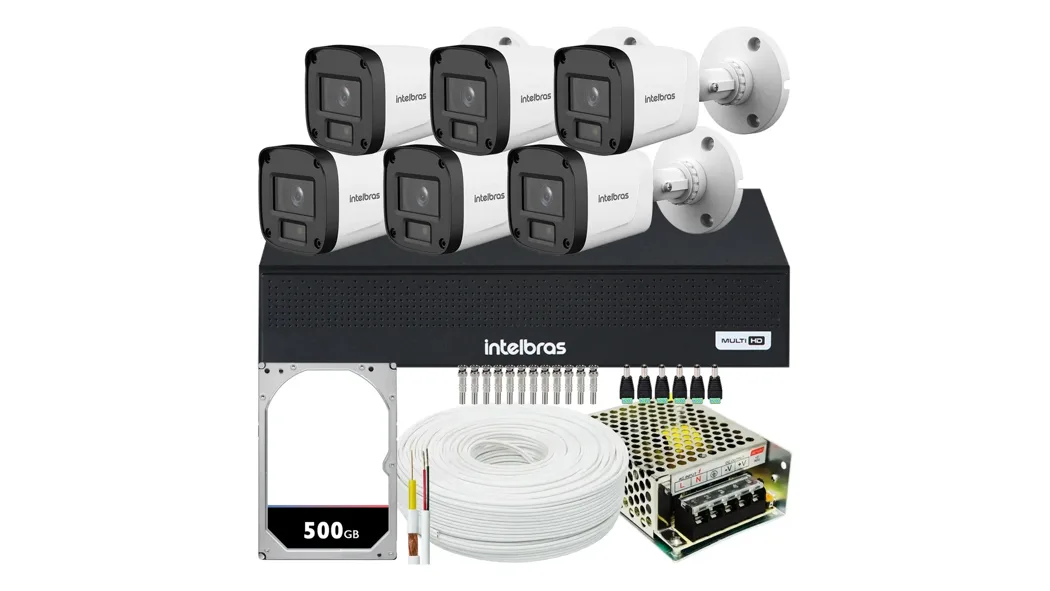 Kit Intelbras CFTV 6 câmeras com DVR de 8 canais — foto 1 de 6