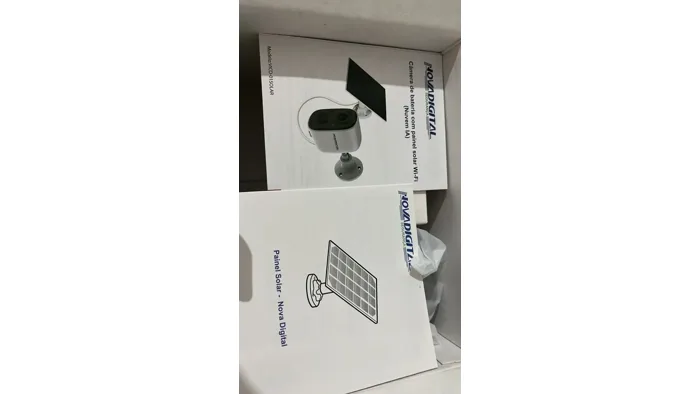 Câmera Inteligente Wi-Fi Novadigital Externa Bateria Solar HD Nuvem IA IP Alexa App Vico Home — foto 1 de 4