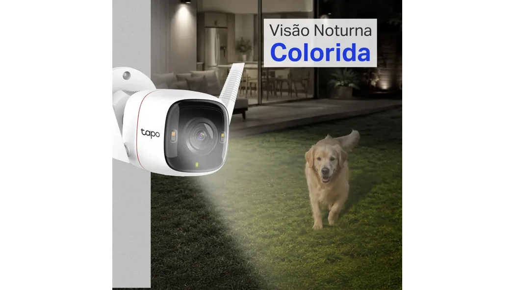 Câmera Wifi Externa TP-Link Tapo C320WS 2K 4MP IP66 Visão Noturna Colorida Sirene — foto 2 de 5