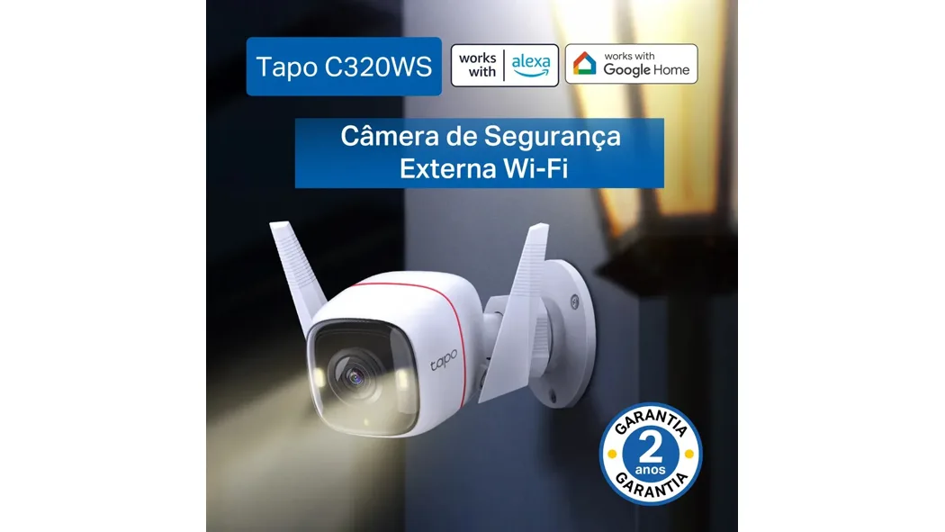 Câmera Wifi Externa TP-Link Tapo C320WS 2K 4MP IP66 Visão Noturna Colorida Sirene — foto 3 de 5