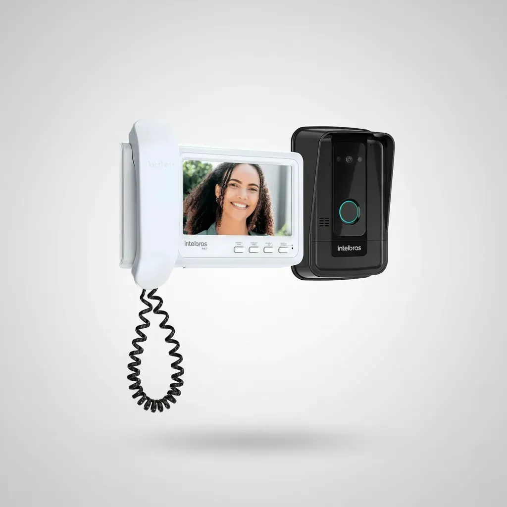 Vídeo Porteiro Intelbras Eletrônico Ivr 7 C/microfone Branco — foto 4 de 4