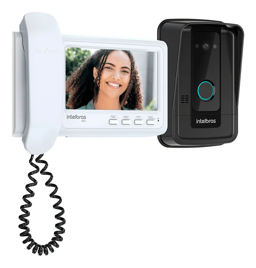 Vídeo Porteiro Intelbras Eletrônico Ivr 7 C/microfone Branco — foto 1 de 4