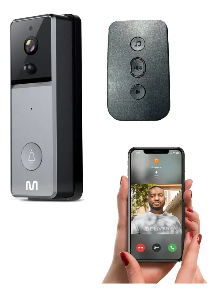 Video Porteiro Eletronico Wifi Sem Fio C/campainha E App Multilaser — foto 3 de 3
