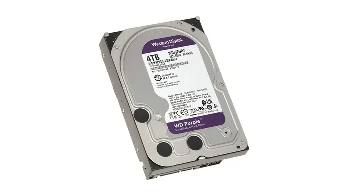 HD Interno 4TB WD Purple WD43PURZ 3,5 SATA III 256MB 5400RPM — foto 1 de 3