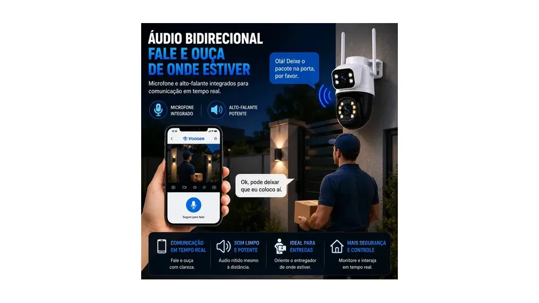 Câmera de Segurança IP Jortan JT-8695 Wi-Fi Lente Dupla 355° — foto 4 de 5