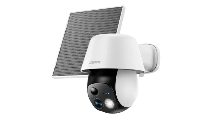Câmera de Segurança Solar Wi-Fi 2K Externa 360° Pan/Tilt com IA, Detector de Movimento, Luz, Áudio Bidirecional, Sirene — foto 1 de 5